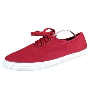 Canvees VTG Women's Red Canvas Sneakers 8‎ Casual Walking Comfort